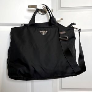 Prada Nylon Tote Bag with Shoulder Strap